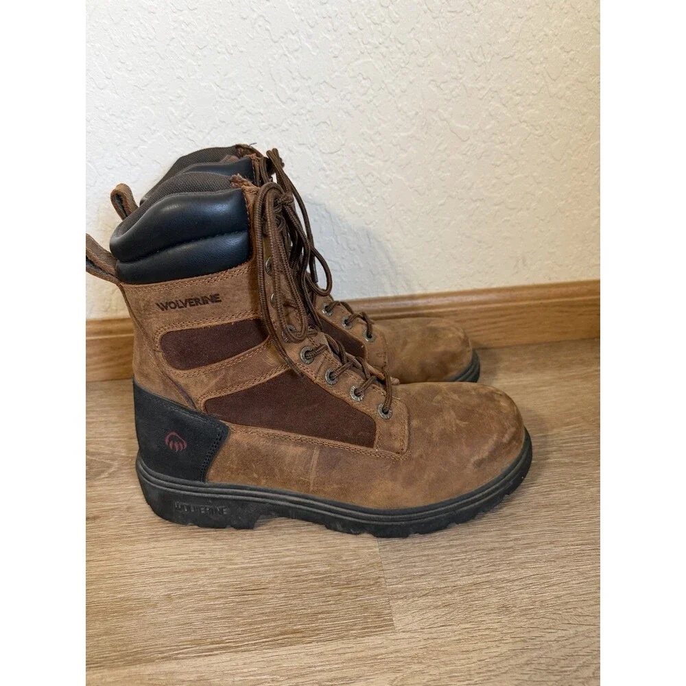 Wolverine Men’s Bulldozer 2.0 Steel Toe Works Boots Lace Up Leather Size 9M